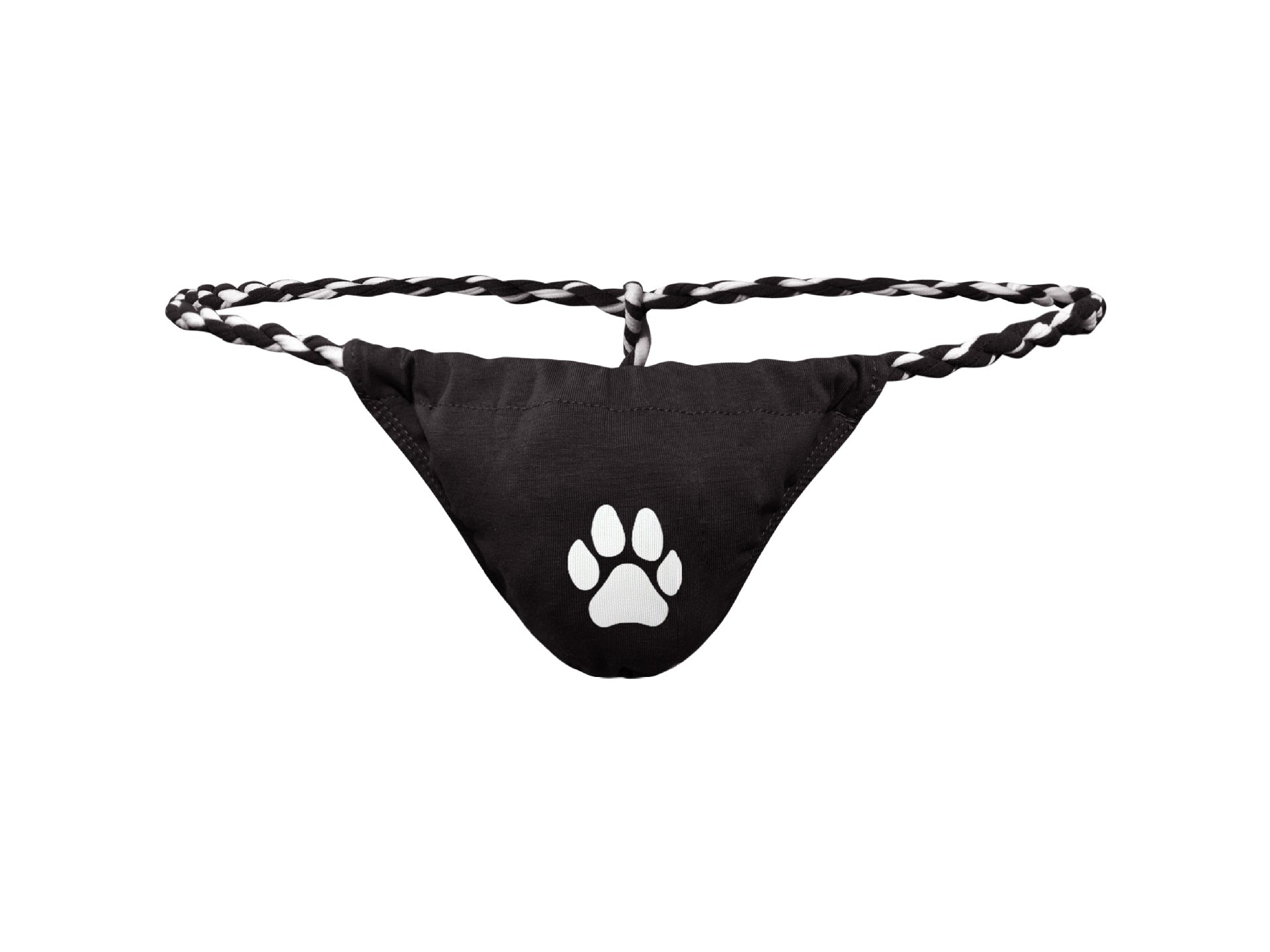 Men's Bear Paw Print Thong - Black - XXL - image 8