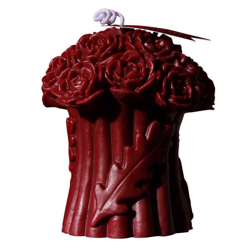 Flower-shaped Low-temperature Candle - Red - image 2