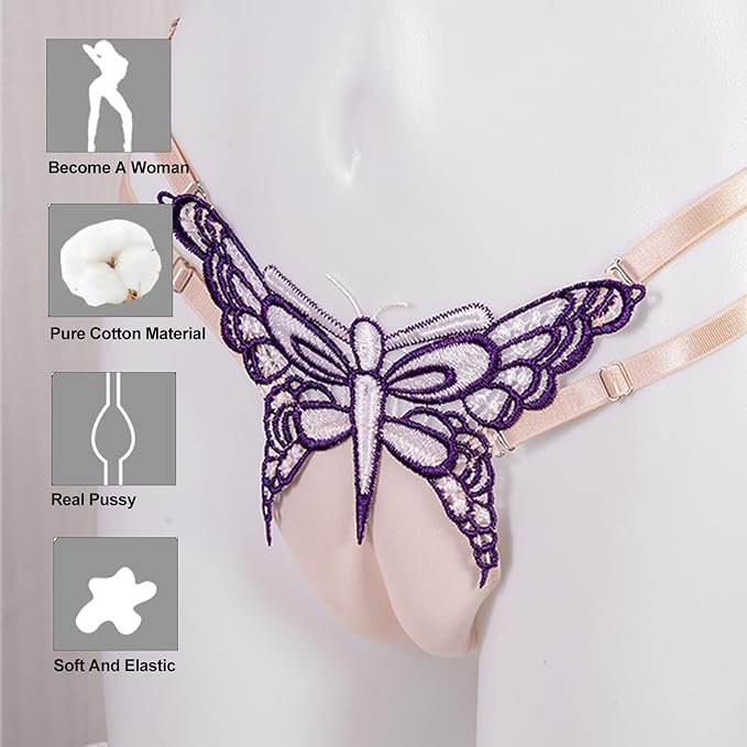 Crossdresser Gaff Men Sissy Camel Toe Panties Underwear - image 1