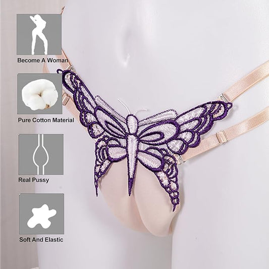 Crossdresser Gaff Men Sissy Camel Toe Panties Underwear - image 1
