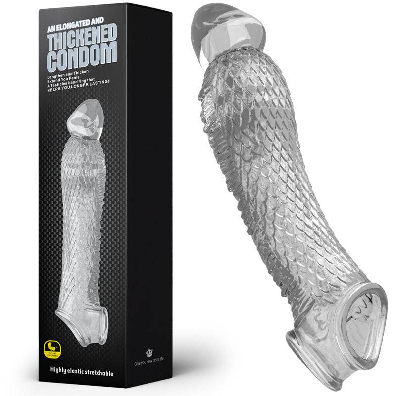 Long and Thick Dragon Cock Sleeve - Transparent - image 0