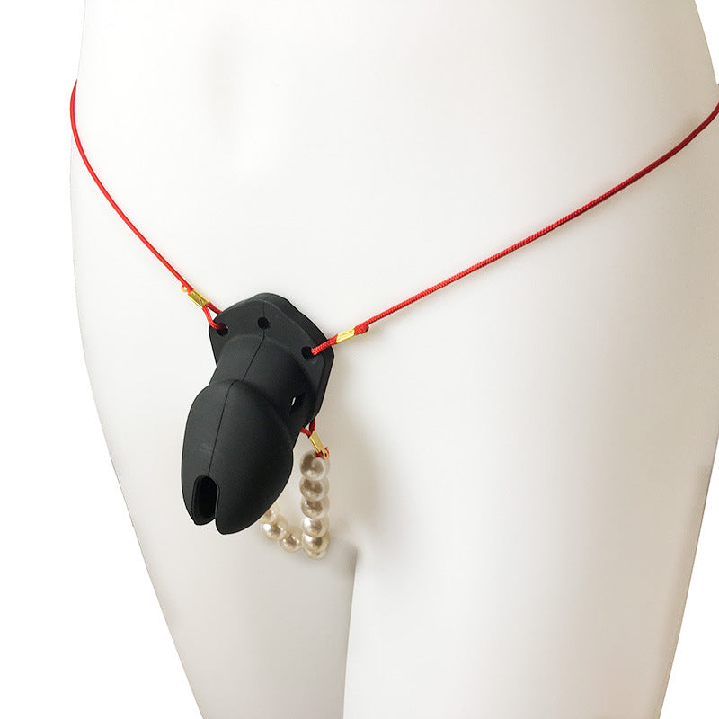 Chastity Cage with String Belt - image 0