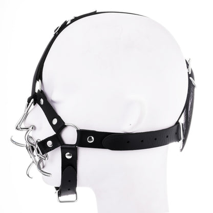 Metal Spider Ring Gag With Head Slave Harness Nose Hook Flirting Mouth Gags - image 5