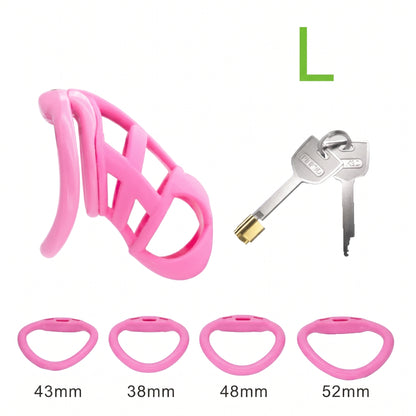 StealthCore Male Chastity Cage - Pink L Arc Ring - image 14