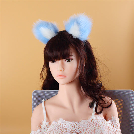 Cute Soft Cat Ears Headbands with 40cm Tail  Erotic Cosplay Accessories - image 0