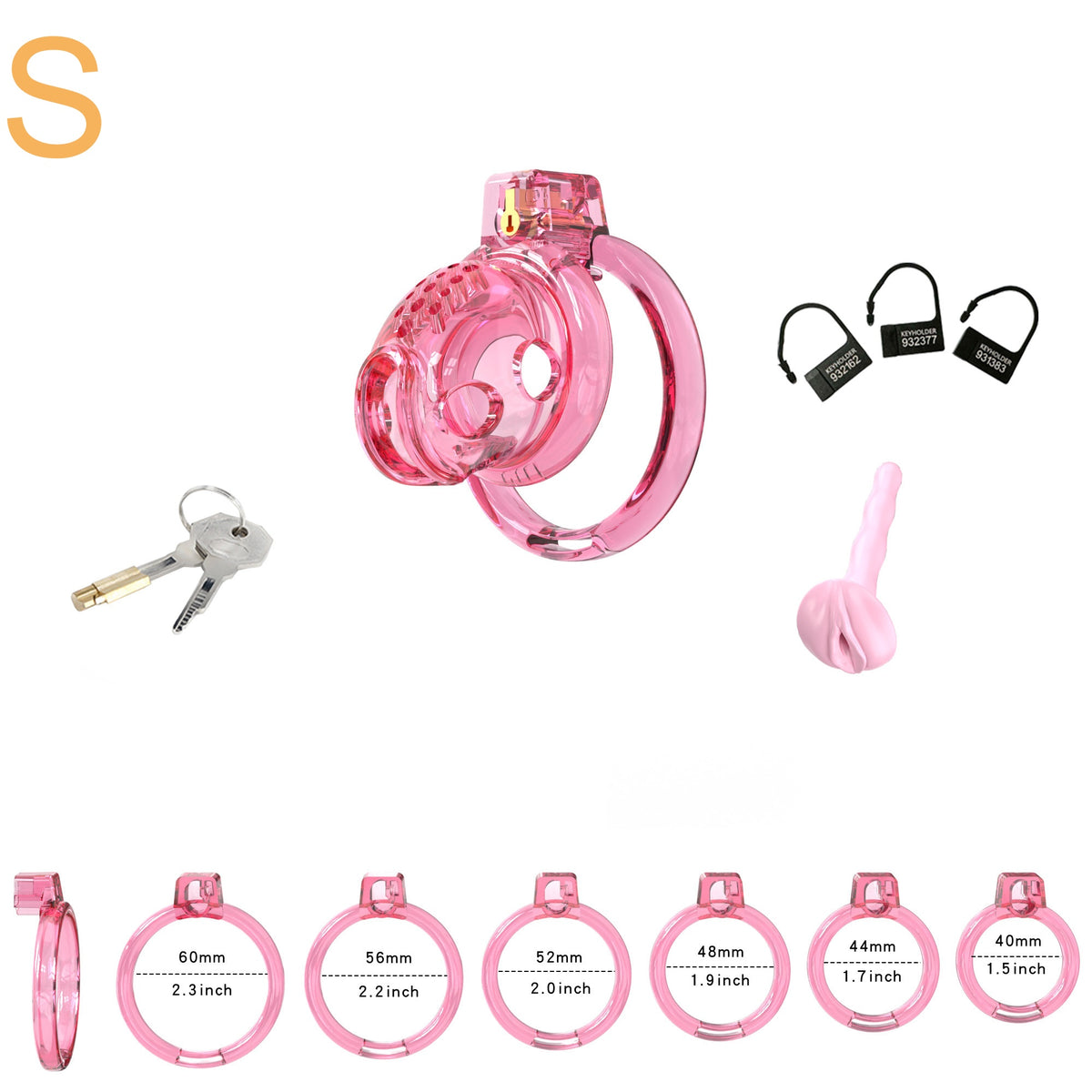 Elastic Male Chastity Cage - Pink - S - image 11