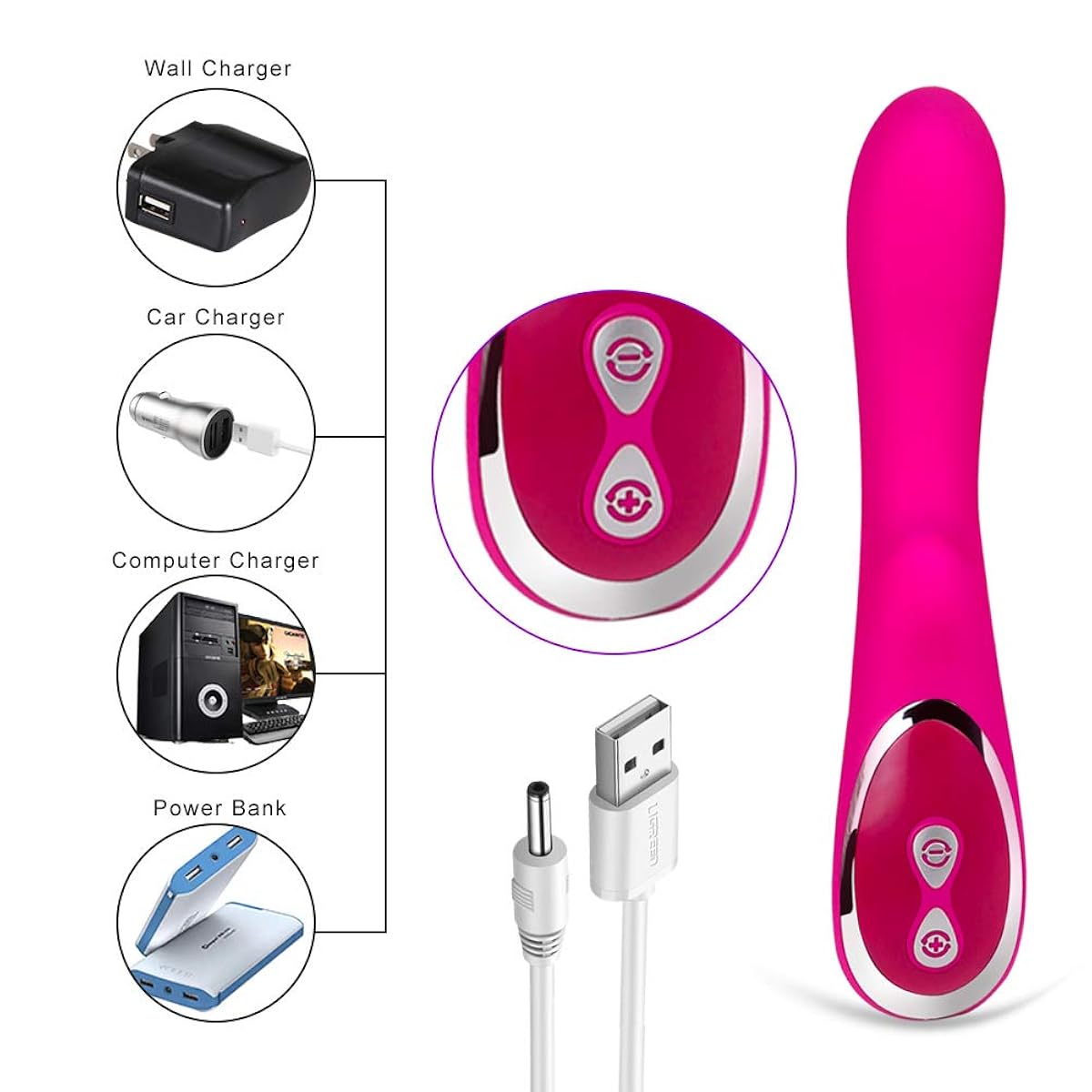 Vibrator-G-Spot-Dildo Clit-Massager-Female-Sex-Toys-Multispeed - image 2