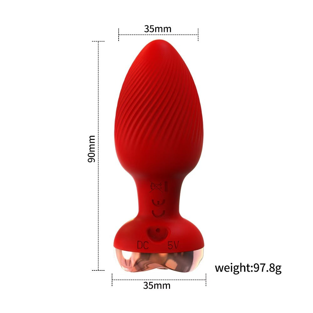 Rose Style Sex Toy Anal Plug Vibrator With Remote Wireless Control  - image 1