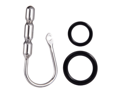 7 Styles Stainless Steel Urethral Sounding with Silicone Cock Ring - image 1