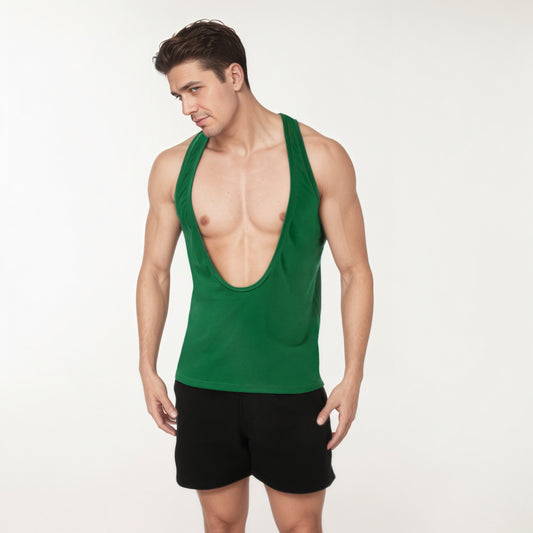 Man Deep V-neck Sexy Sleeveless Tops - image 4