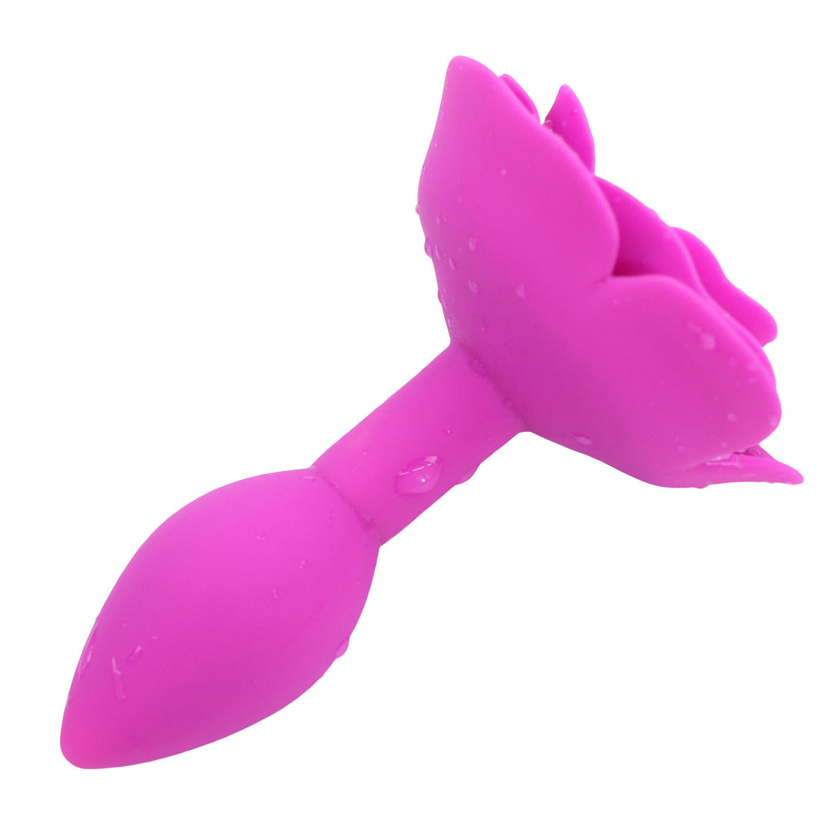 Silicone Rose Butt Plugs - Pink - image 1