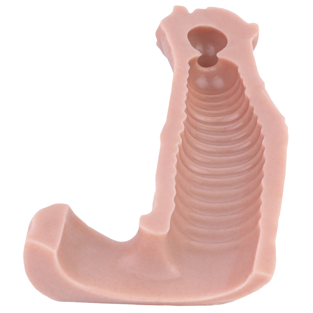 Realistic Penis Sleeve Extender With Secure Scrotum Ring - image 1