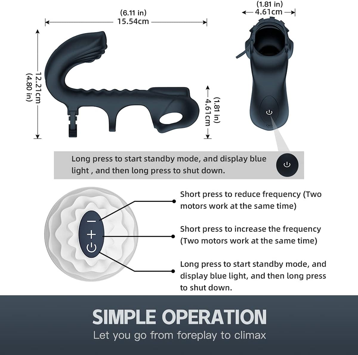 Dual Vibrating Penis Sleeve - image 6