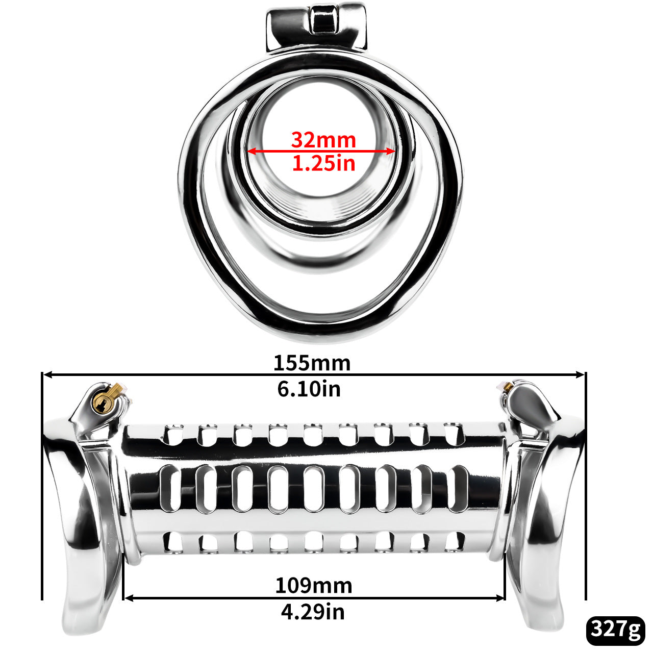 LustLink Duo Stainless Steel Locking Cock Ring - image 4