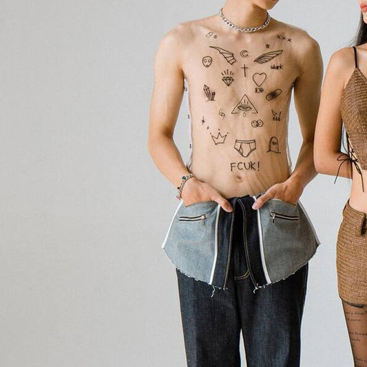Tattoo Style Mesh Top - image 1