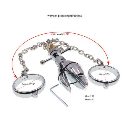 BDSM Gear Handcuffs with Butt Plug Anal Dilator - for Women - image 2