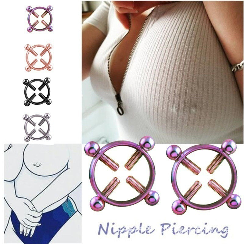 Cross Nipple Ring - image 0