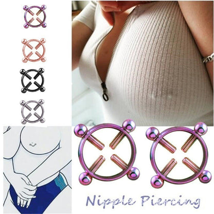Cross Nipple Ring - image 0