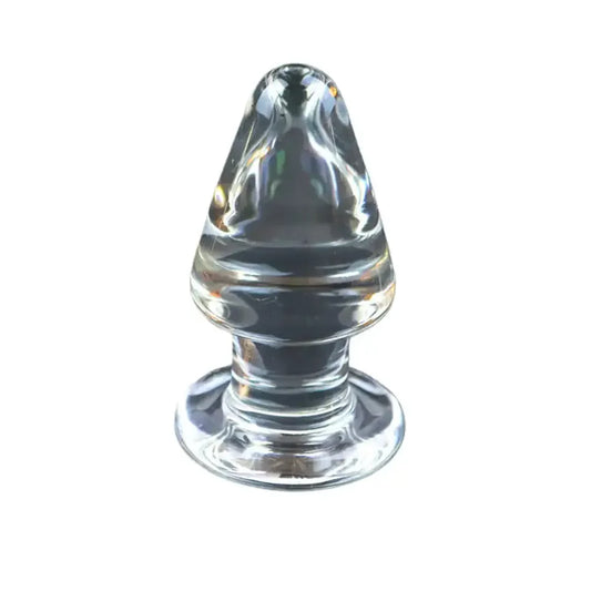 Smooth Glass Anal Plug - Clear - image 1
