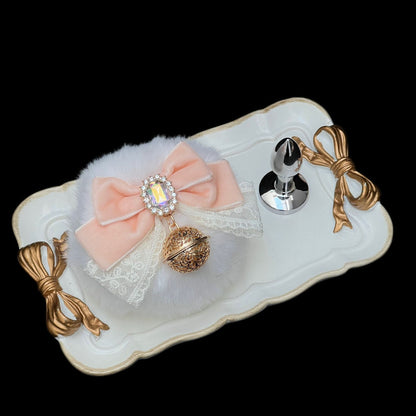 Luxury Bunny Tail Plug Set – 10 cm Plush Tail with Detachable Bow Bell - image 3