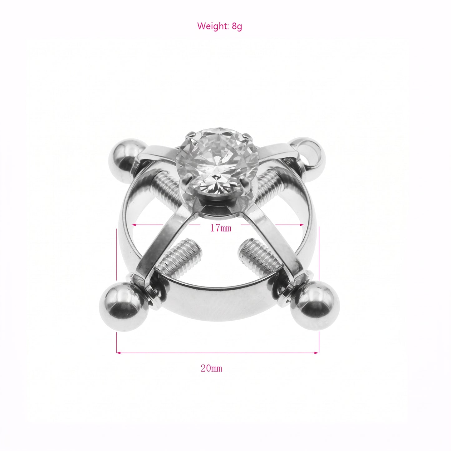 Metal Nipple Clamps With Jewerly - image 3