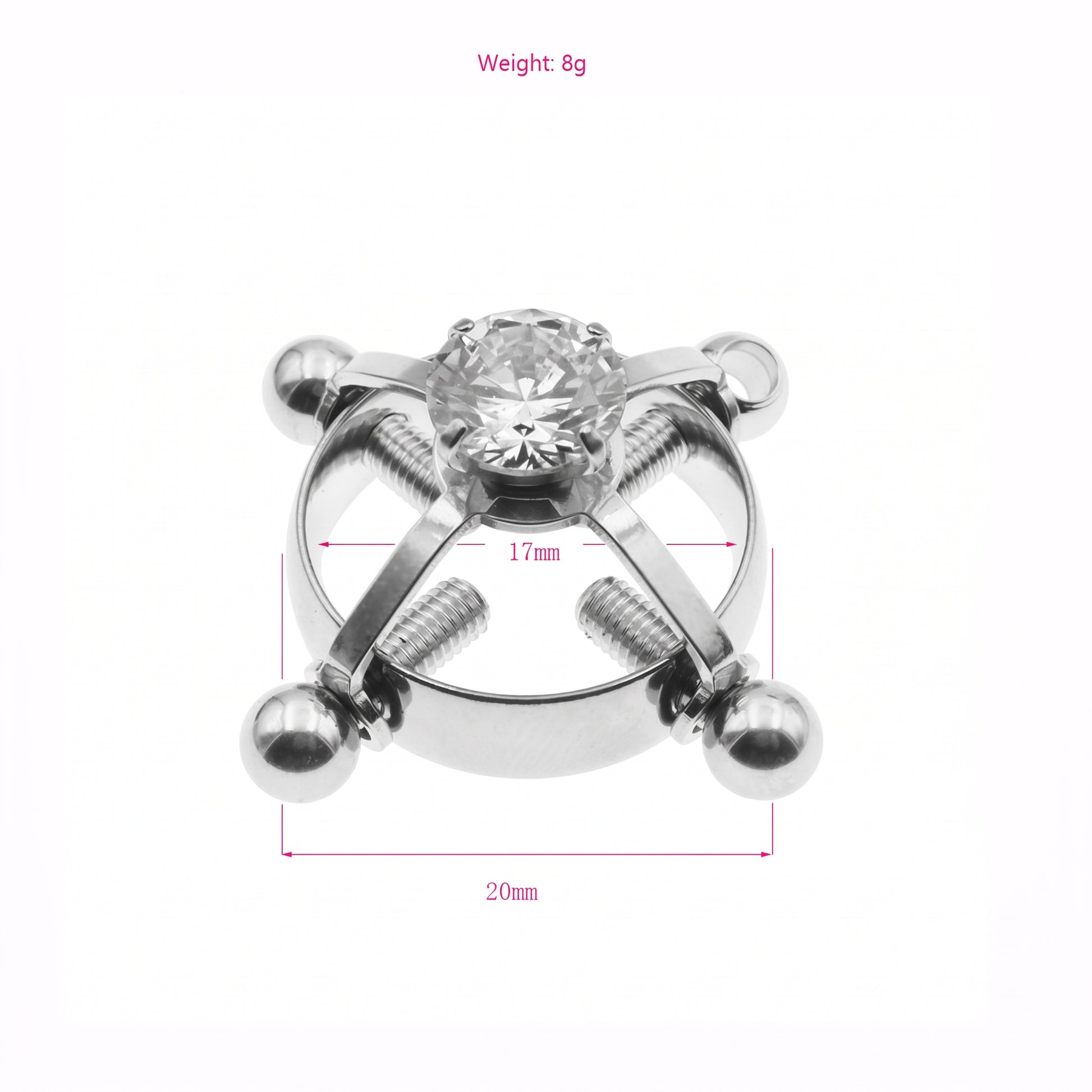 Metal Nipple Clamps With Jewerly - image 3