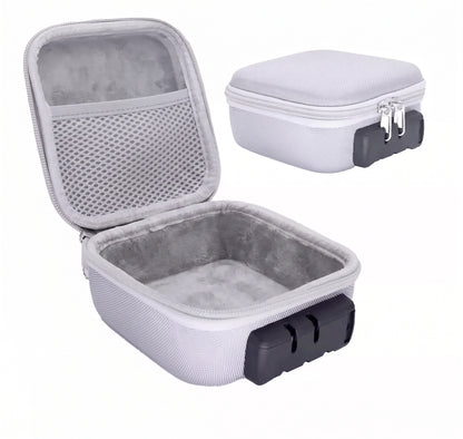 1pc Locking Storage Box - Light Gray - image 0