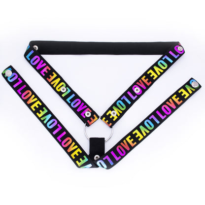 Male Chastity Belt With Four-way Wide Restraint Belt - B - rainbow - image 0