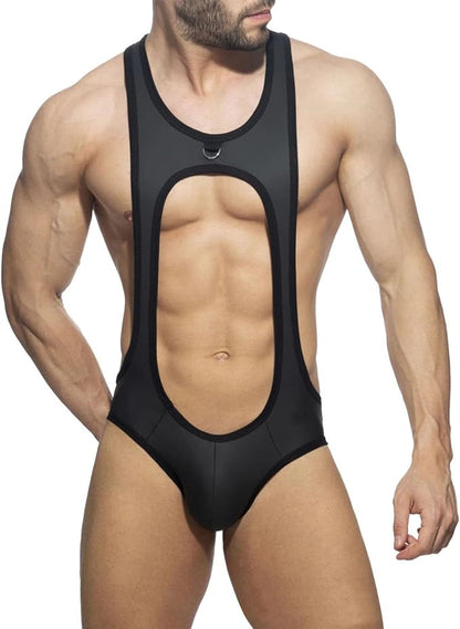 Mens Jockstrap Bodysuit  - X-Black - XXL - image 11