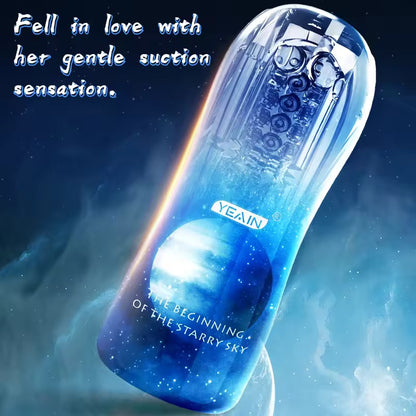 Male Masturbator Cup Soft Silicone Massager for Men Toys-Blue With Vibrations - image 6