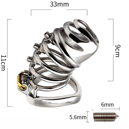 Metal Slave SM Sparse Chastity Cage - image 3