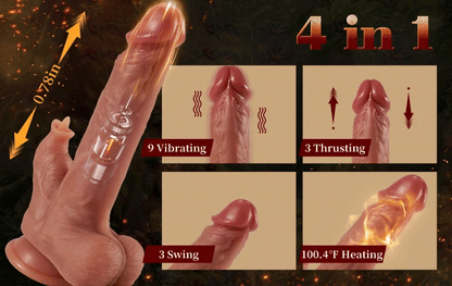 9 Vibrating Tongue Licking Heating Realistic Dildo - image 8