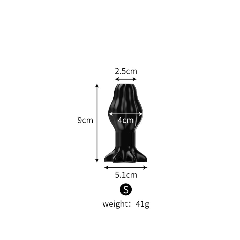 BlossomGrip TPE Anal Plug - Black - S - image 8