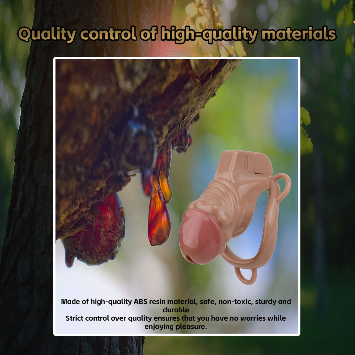 Realistic Phallic Chastity Cage - Breathable Resin Restraint - image 6