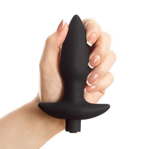 Backend Delight Vibrating Butt Plug - Black - image 1