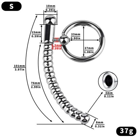 Penis Plug Stick Cock Ring - S - image 1