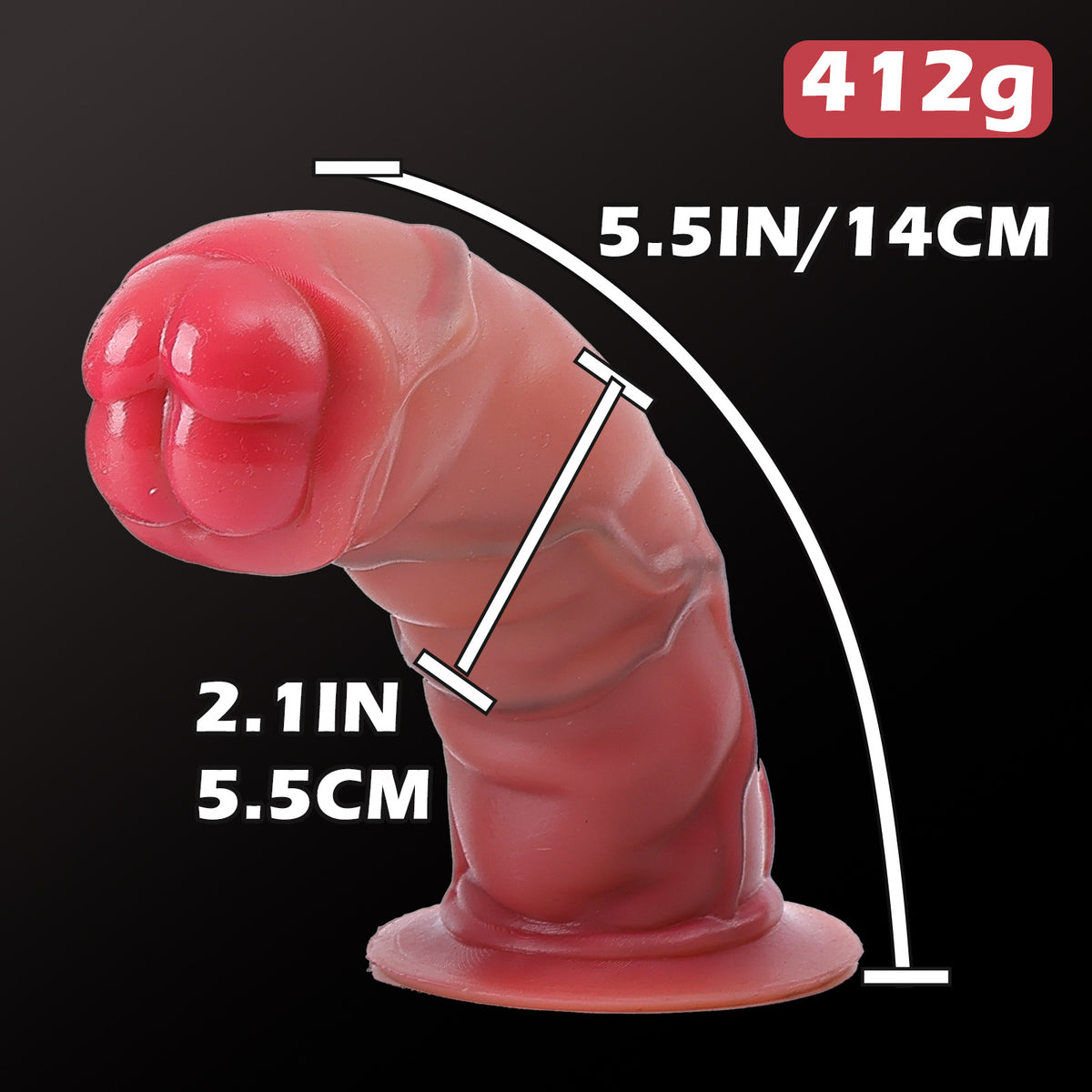 Prostate Triple Play Anal Plug - Red - M - image 1