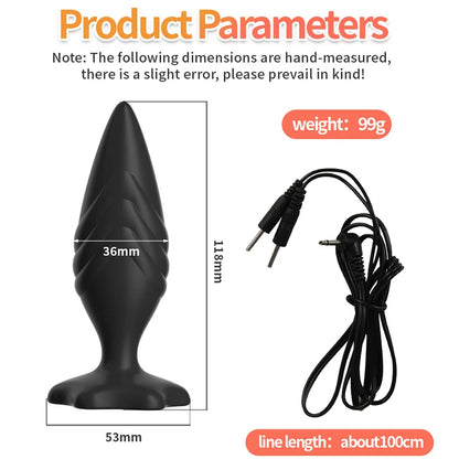 Electro-Stimulating Patterned Butt Plug - image 3