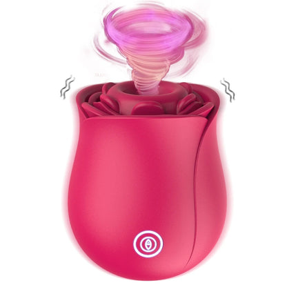 Clitoral Sucking & Slapping Vibrator – Rose Toy for Intense Pleasure - Red - image 2