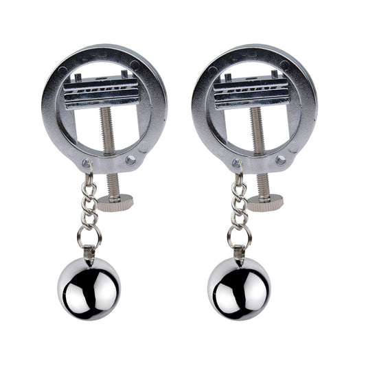 BDSM Silver Nipple Clamps Nipple Clips - Silver - image 0
