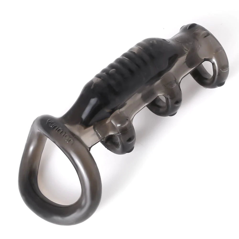 Vibrating Cock Ring - Sex Penis Enhancer - Black - image 5