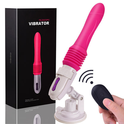Telescopic Auto Vibration Dildo Machine (with Remote) - Pink - image 0