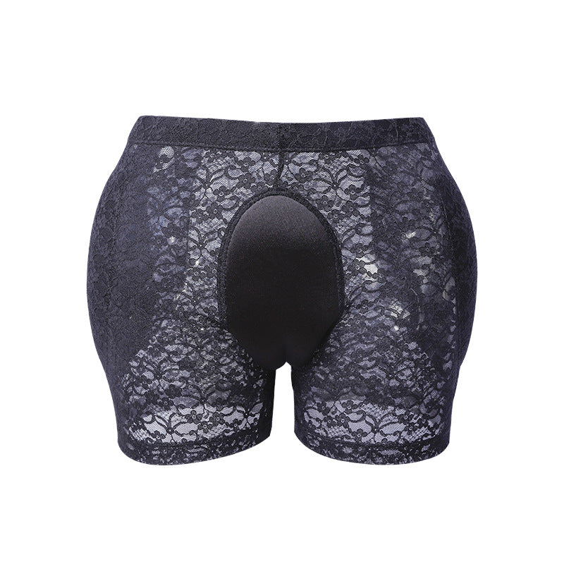 Sissy Camel Toe Lace Underwear - Black - XXL - image 1