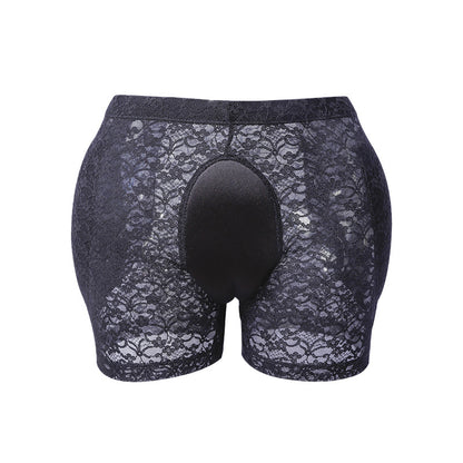 Sissy Camel Toe Lace Underwear - Black - XXL - image 1