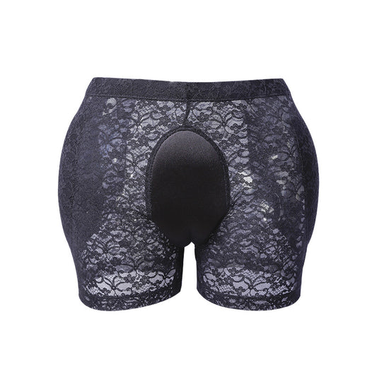 Sissy Camel Toe Lace Underwear - Black - XXL - image 1