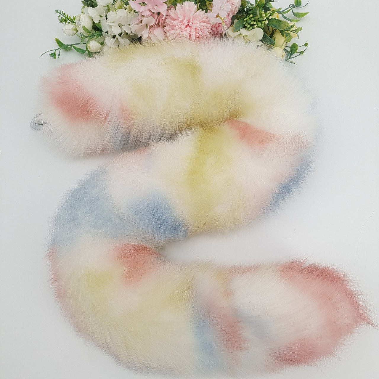 Candy Color Handmade Detachable Plug Fox Tail - 70cm - image 3