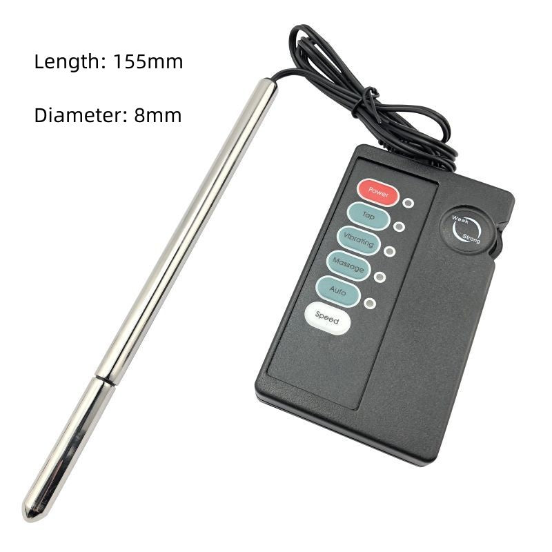Electro-Sex Ribbed Urethra Sound Probe - Style 7 - image 1
