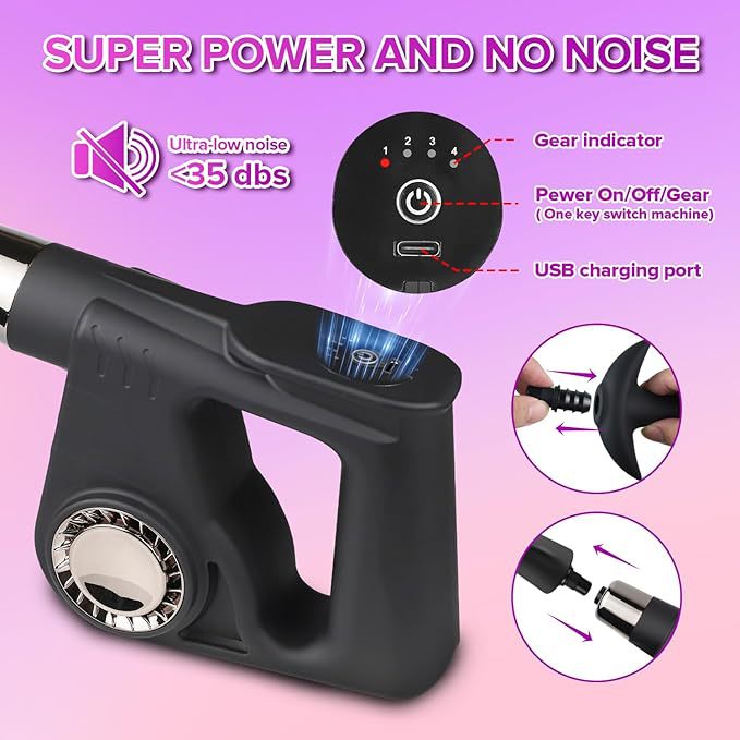 Min Sex Machine with Realistic Dildo & Anal Plug – Adjustable Impact Modes & USB Rechargeable - image 4