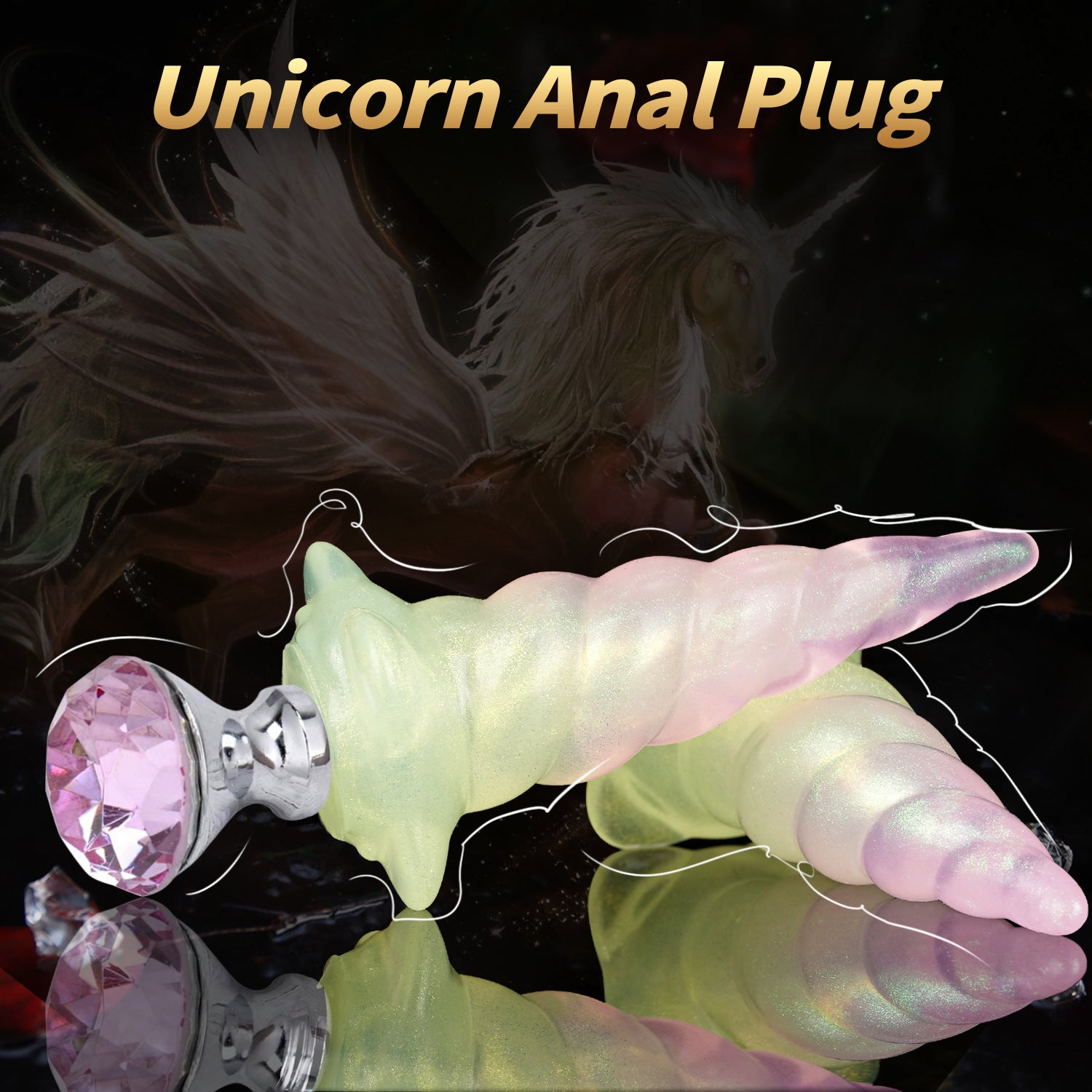 5.19'' Candy Glow Unicorn Plug - image 5