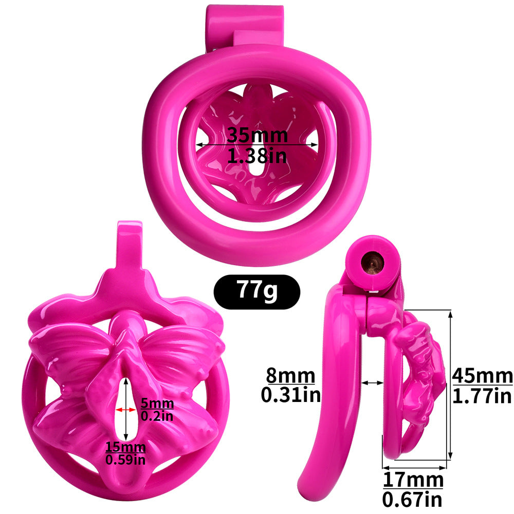 Male Chastity Cage with 4 Rings – Lightweight Resin Locking Device with 2 Keys, Invisible Wear for Long-Term Use - image 3